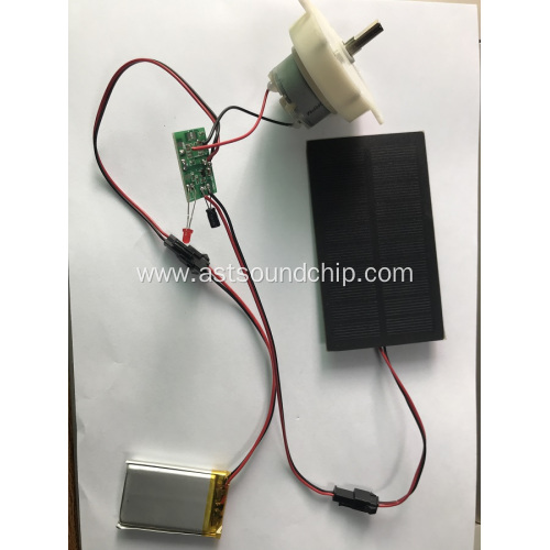 DC Motor with solar panel for the pos,pop display